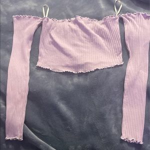 Cute Lavender Crop Top